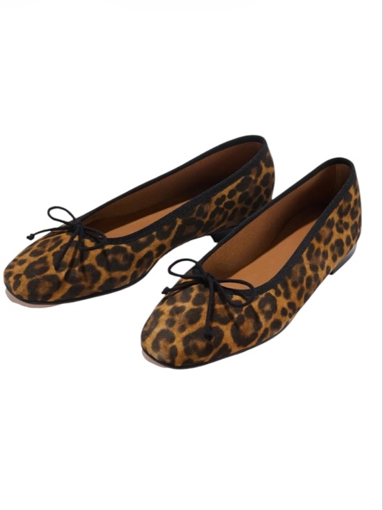Margaux Shoes - Margaux The Fonteyn Leopard Suede Ballet Flats Size 6.5W